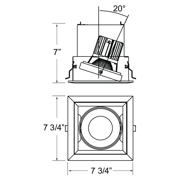 Eurofase Canada - TE131LED-30-2-0N - MULT,26W,TRM,1LT,30K,PT/BLK - TE SERIES - Platinum