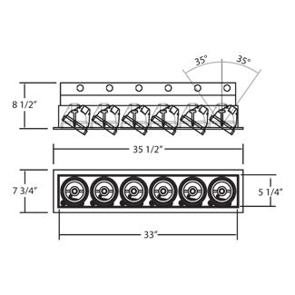 Eurofase Canada - TE136A-22 - MULT,PAR30,TRM,6LT,75W,WT/WT - PAR30MULTI-GEN - White