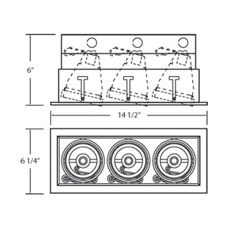 Eurofase Canada - TE163-01 - MULT,PAR20,TRM,3LT,50W,BL/BLK - PAR20MULTI-GEN - Black