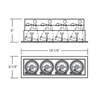 Eurofase Canada - TE164A-02 - MULT,PAR20,TRM,4LT,50W,WH/BLK - PAR20MULTI-GEN - White