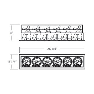 Eurofase Canada - TE166A-02 - MULT,PAR20,TRM,6LT,50W,WT/BLK - PAR20MULTI-GEN - White