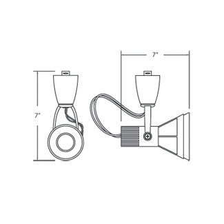 Eurofase Canada - TK-1VTX3-02 - TRACKHEAD,GU10,50W,WHT/FROST - VORTEX - White
