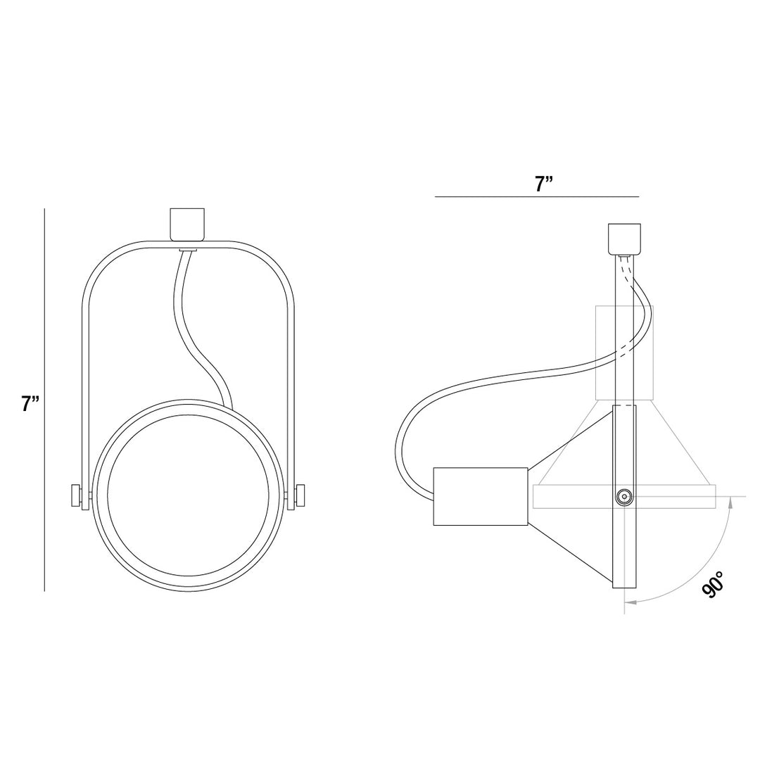 Eurofase Canada - TK-HGP30-S5 - Track Head - Platinum