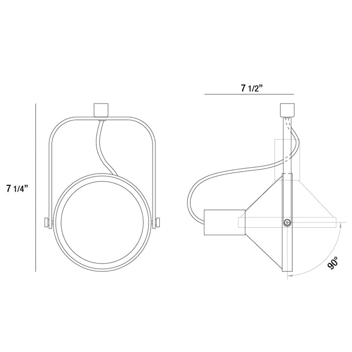 Eurofase Canada - TK-HGP38-S5 - TRACKHEAD,PAR38,150W,PLATINUM - GIMBAL 38 - Platinum