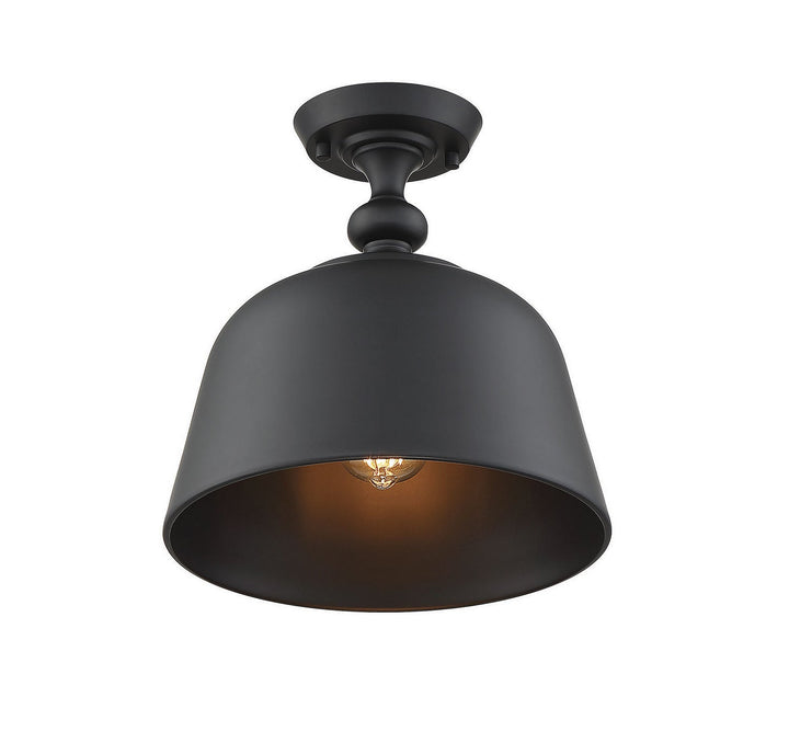 Savoy House - 6-3750-1-89 - One Light Semi-Flush Mount - Berg - Matte Black