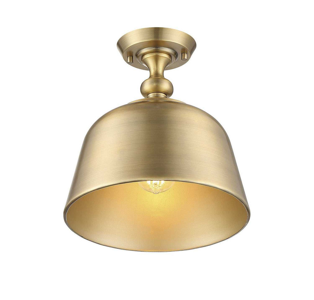 Savoy House - 6-3750-1-322 - One Light Semi-Flush Mount - Berg - Warm Brass