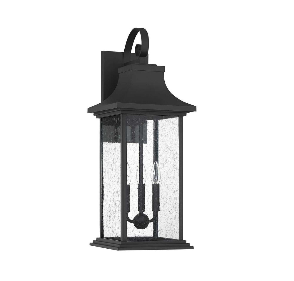 Hancock Three Light Outdoor Wall Sconce in Matte Black Savoy House