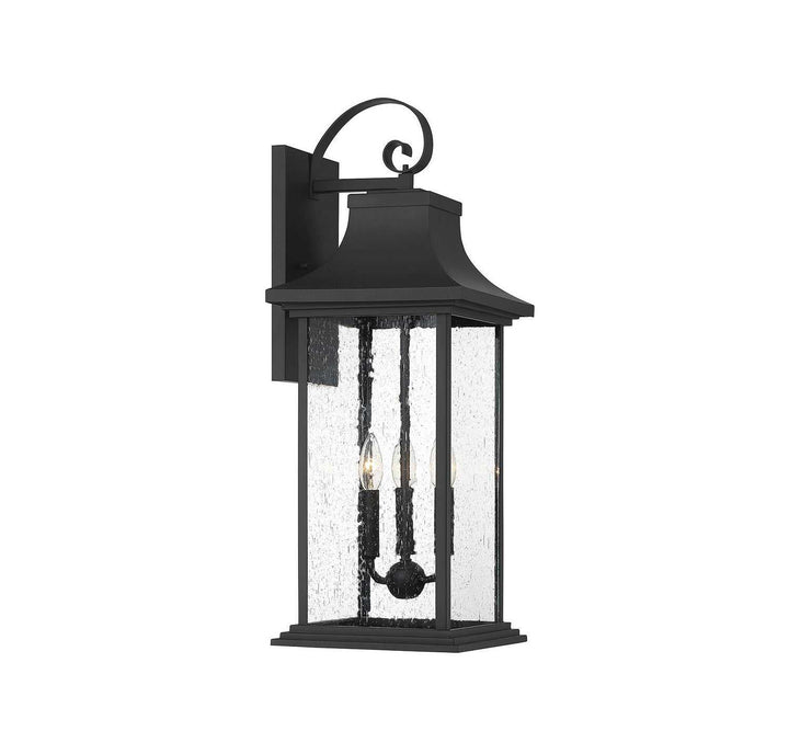 Hancock Three Light Outdoor Wall Sconce in Matte Black Savoy House
