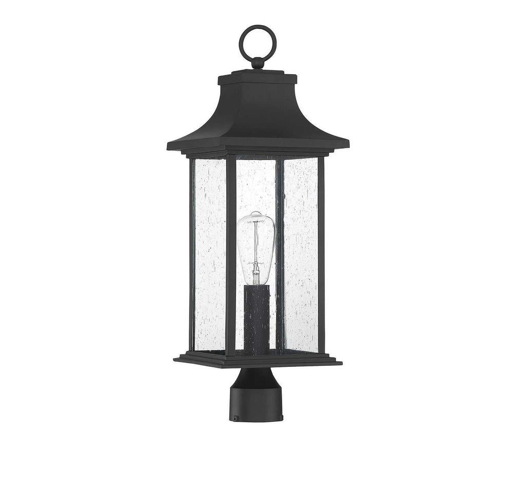 Hancock One Light Post Lantern in Matte Black Savoy House