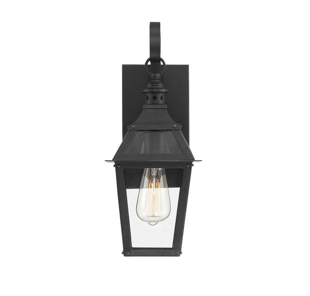 Jackson One Light Wall Sconce in Black with Gold Highlights Savoy House
