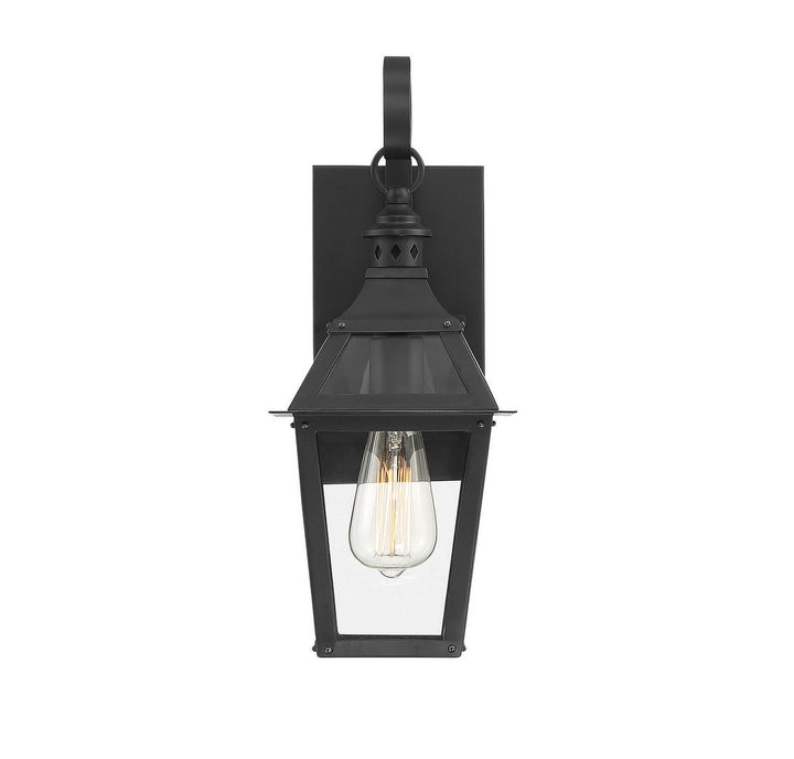 Jackson One Light Wall Sconce in Black with Gold Highlights Savoy House