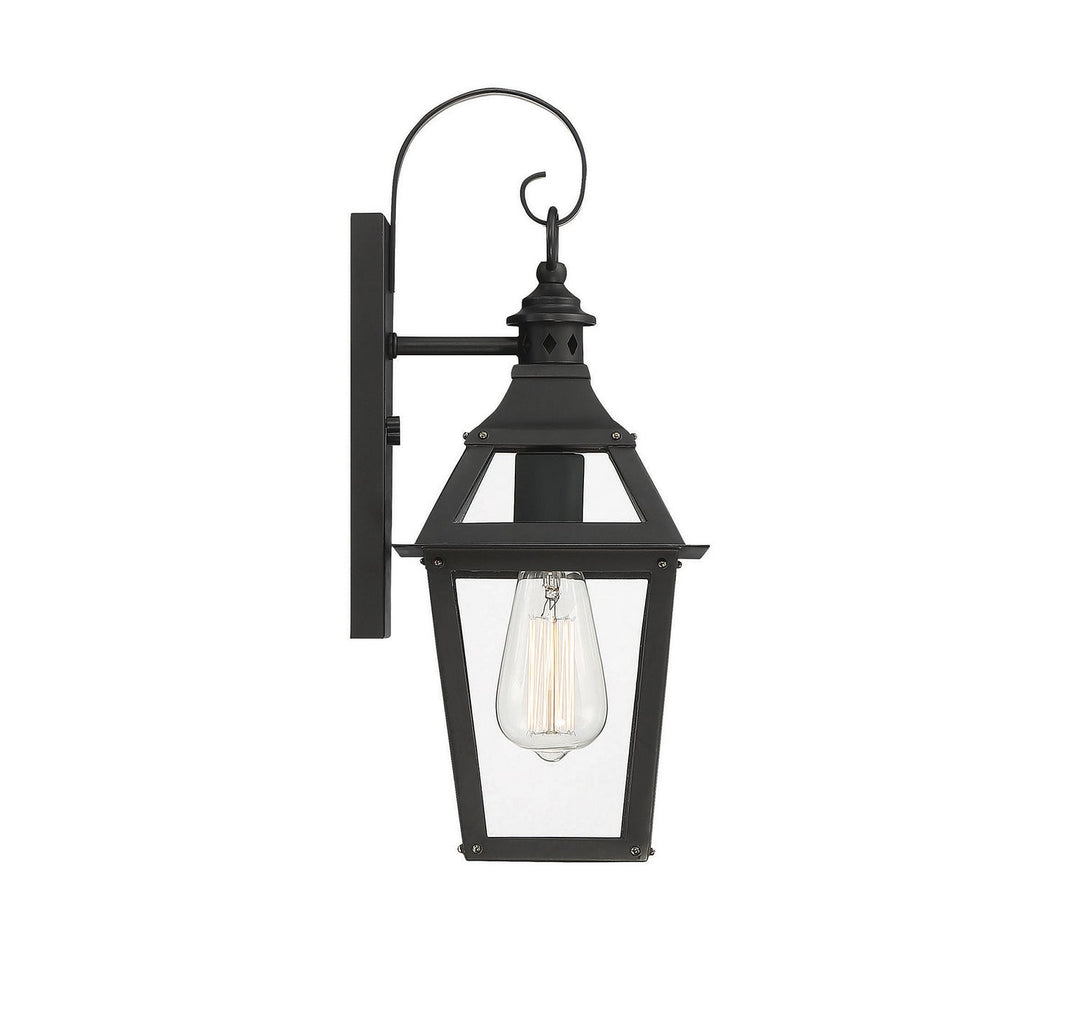 Jackson One Light Wall Sconce in Black with Gold Highlights Savoy House