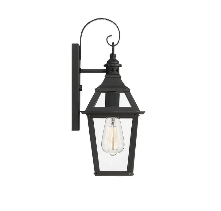 Jackson One Light Wall Sconce in Black with Gold Highlights Savoy House