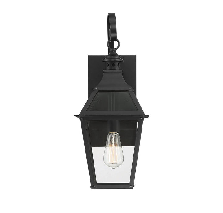 Jackson One Light Wall Sconce in Black with Gold Highlights Savoy House