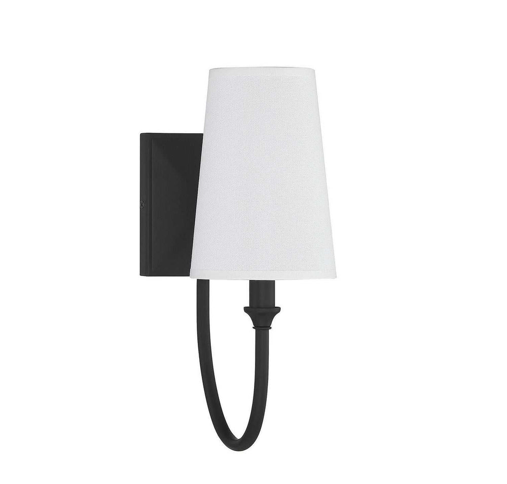 Cameron One Light Wall Sconce in Matte Black Savoy House