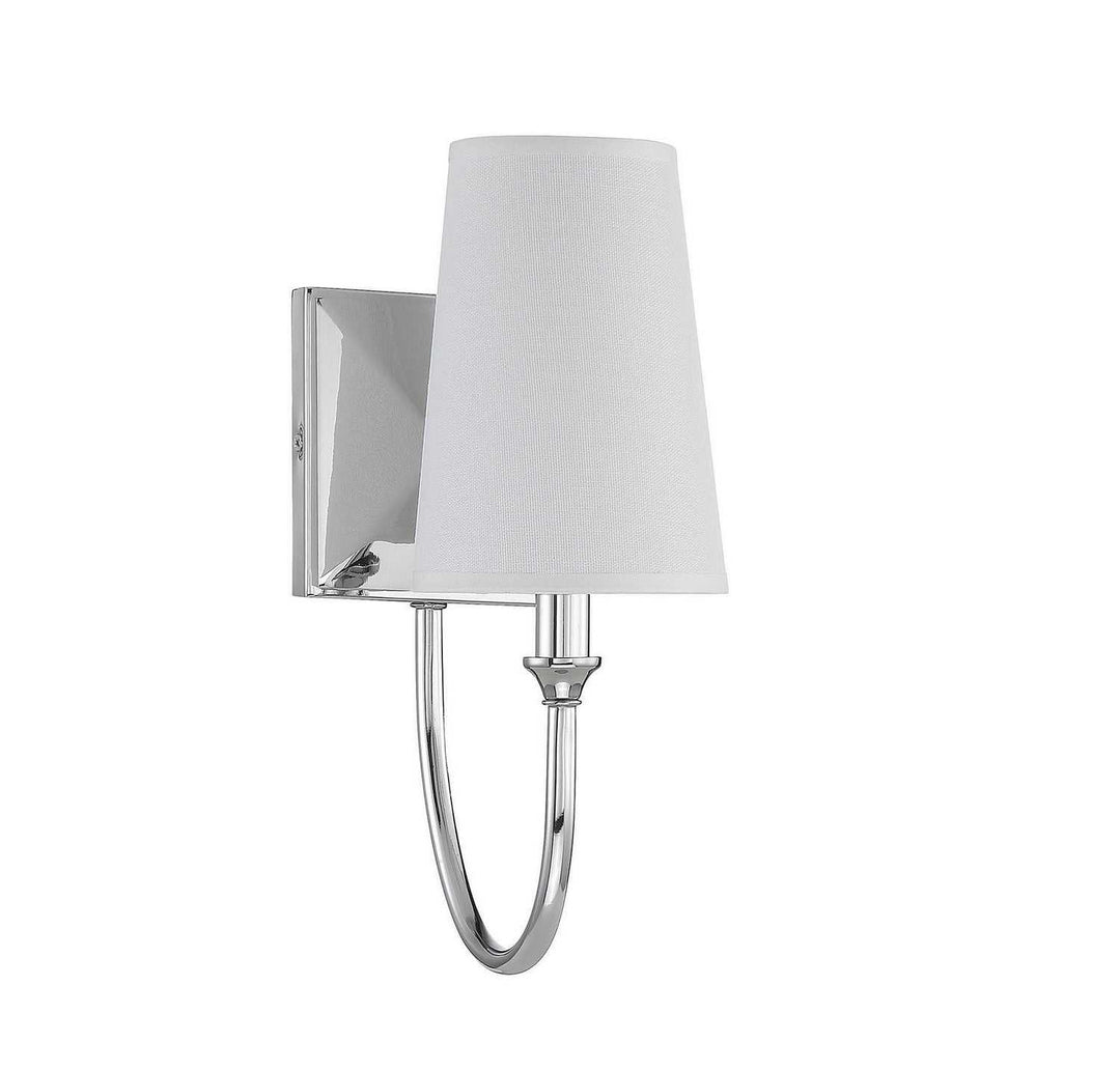 Cameron One Light Wall Sconce in Polished Nickel Savoy House