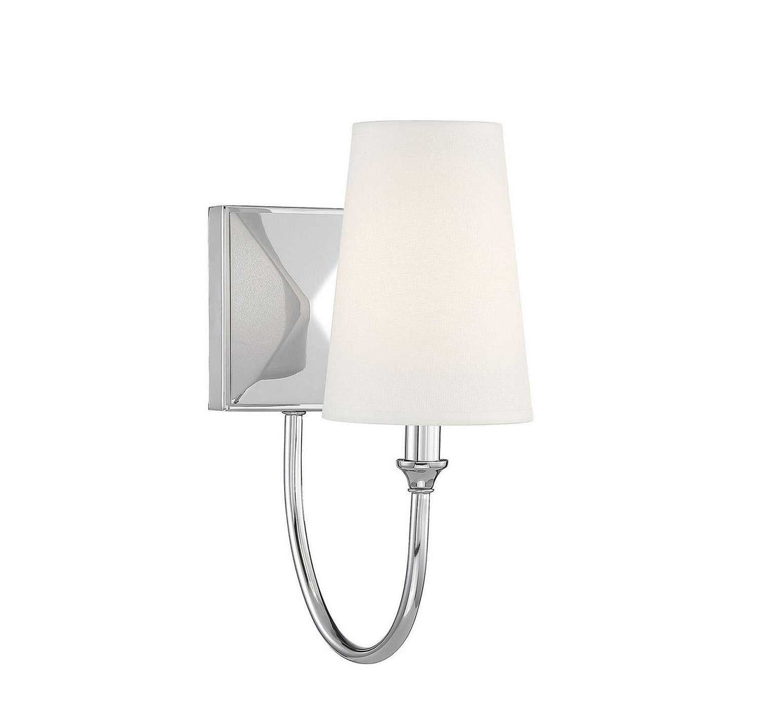 Cameron One Light Wall Sconce in Polished Nickel Savoy House