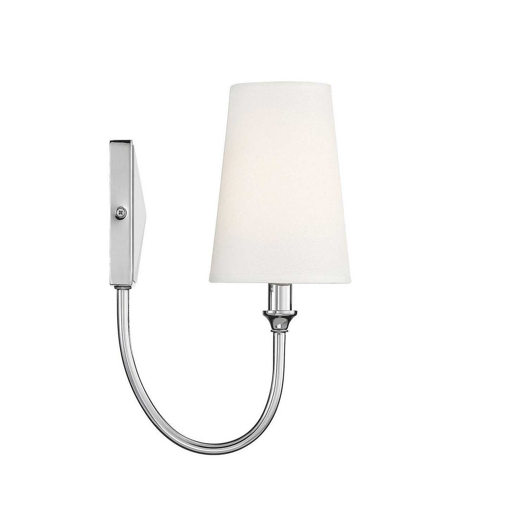 Cameron One Light Wall Sconce in Polished Nickel Savoy House