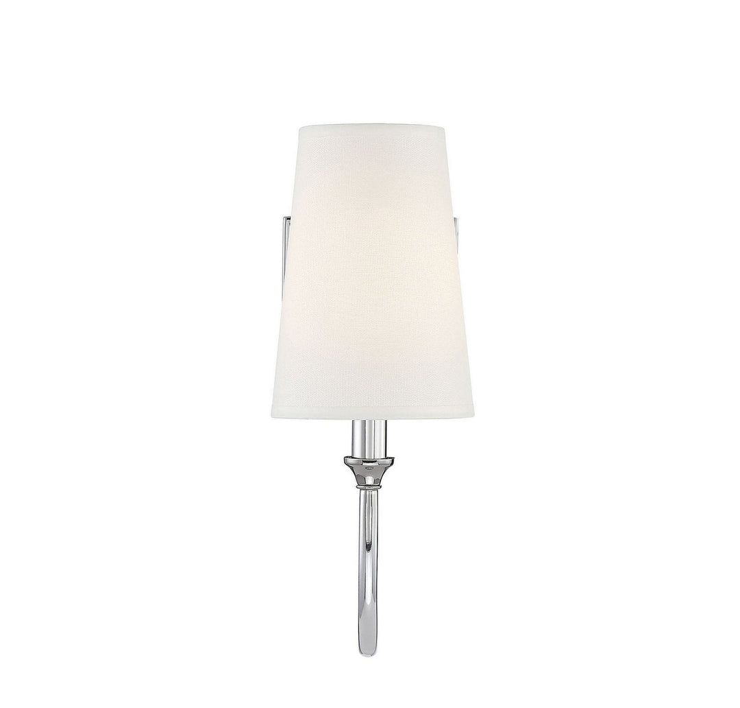 Cameron One Light Wall Sconce in Polished Nickel Savoy House