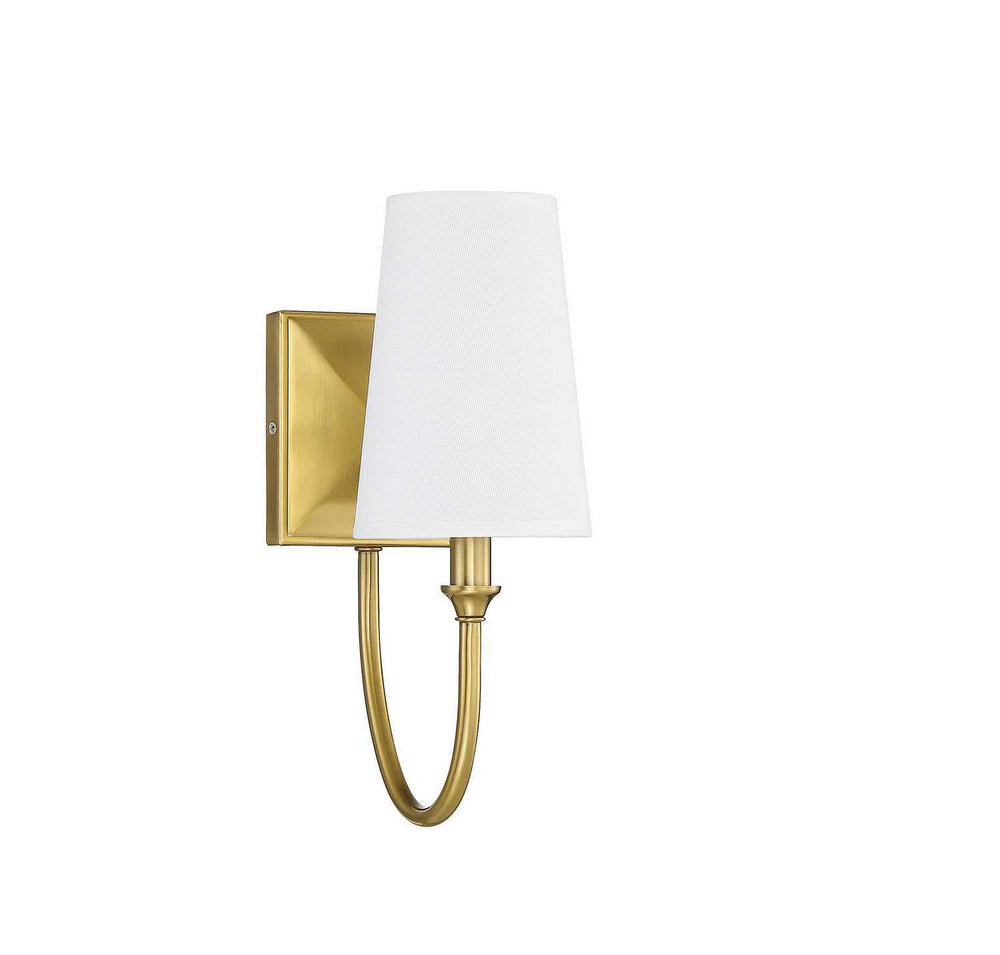 Cameron One Light Wall Sconce in Warm Brass Savoy House