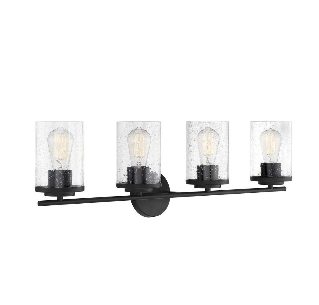 Marshall Four Light Bath Bar in Matte Black Savoy House