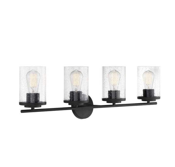 Marshall Four Light Bath Bar in Matte Black Savoy House