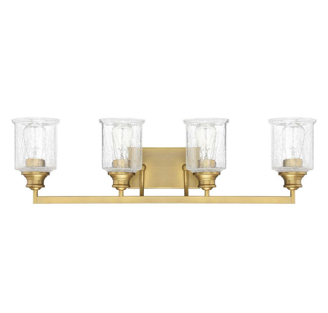 Savoy House - 8-1972-4-322 - Four Light Bath Bar - Hampton - Warm Brass