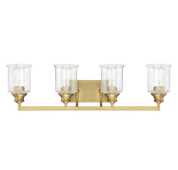 Savoy House - 8-1972-4-322 - Four Light Bath Bar - Hampton - Warm Brass