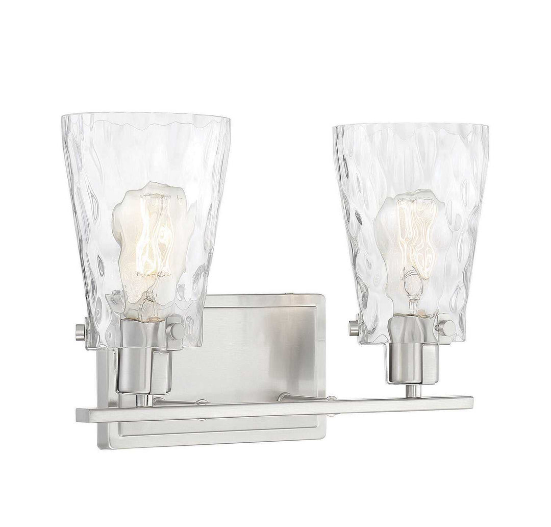 Vaughan Two Light Bath Bar in Satin Nickel Savoy House