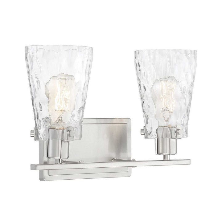 Vaughan Two Light Bath Bar in Satin Nickel Savoy House