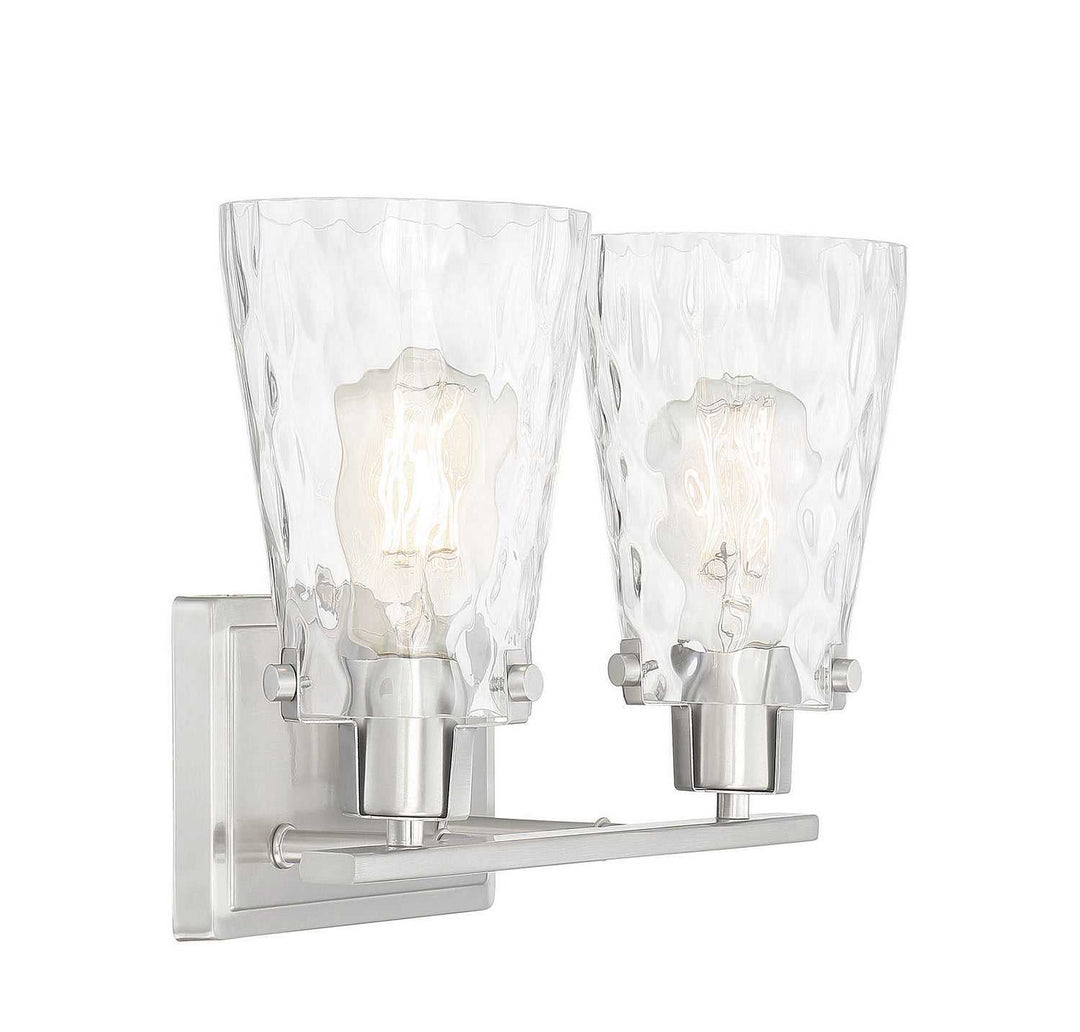 Vaughan Two Light Bath Bar in Satin Nickel Savoy House