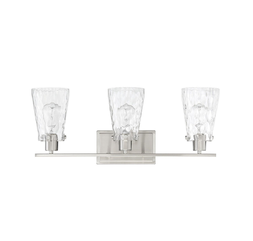 Vaughan Three Light Bath Bar in Satin Nickel Savoy House