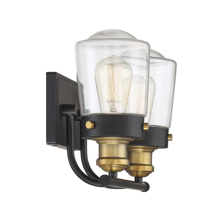 Savoy House - 8-2069-2-51 - Two Light Bath Bar - Macauley - Vintage Black w/Warm Brass