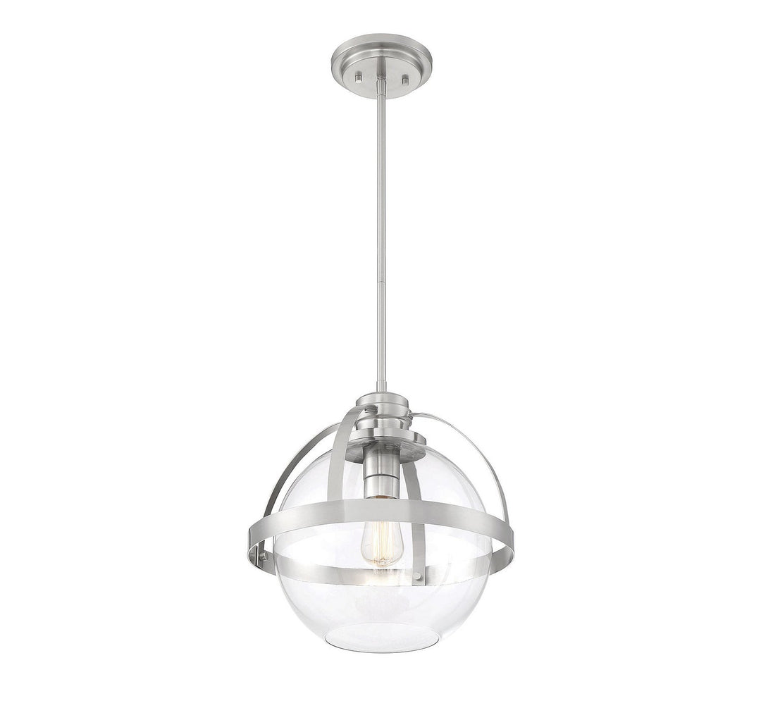 Savoy House - 7-7201-1-SN - One Light Pendant - Pendleton - Satin Nickel