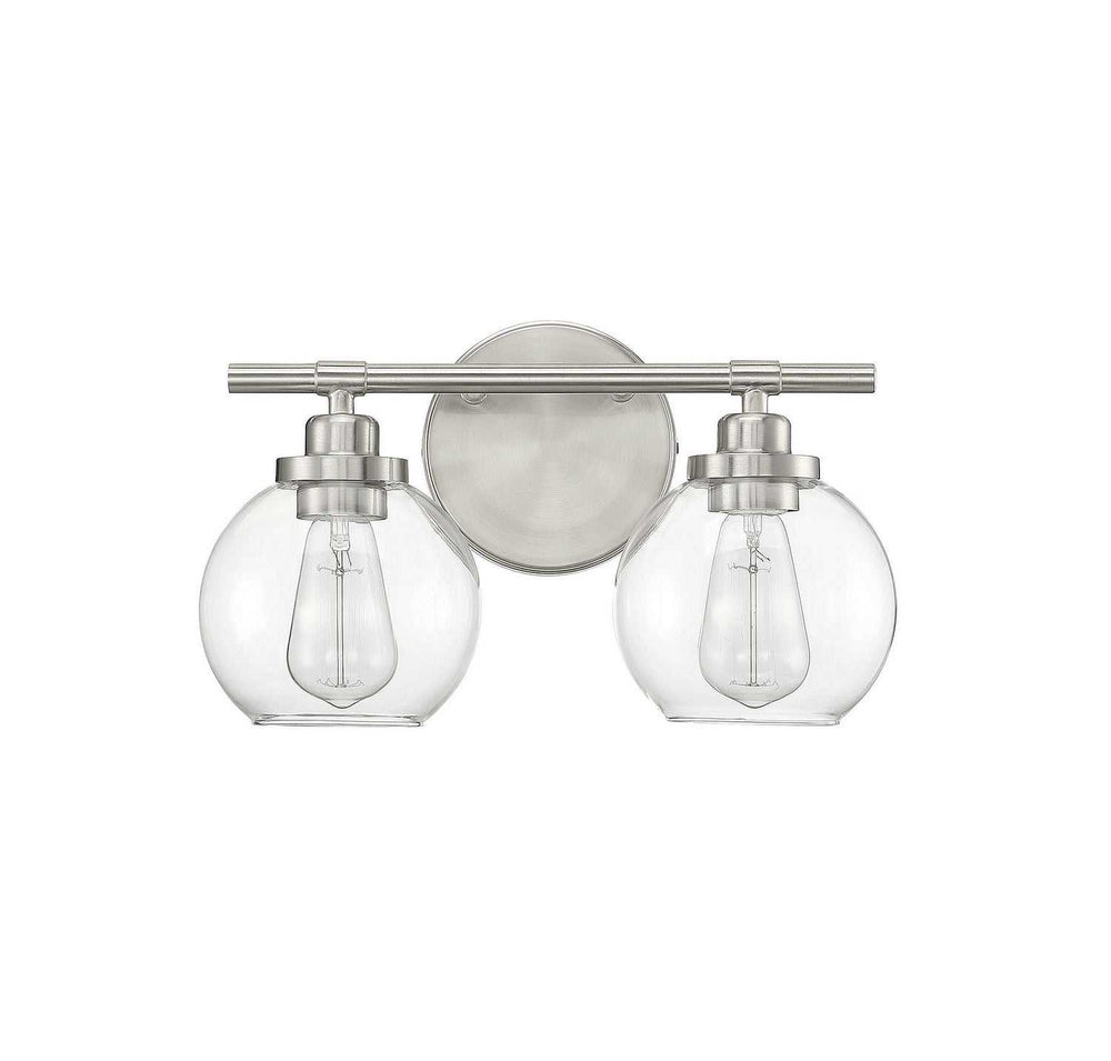 Carson Two Light Bath Bar in Satin Nickel Savoy House