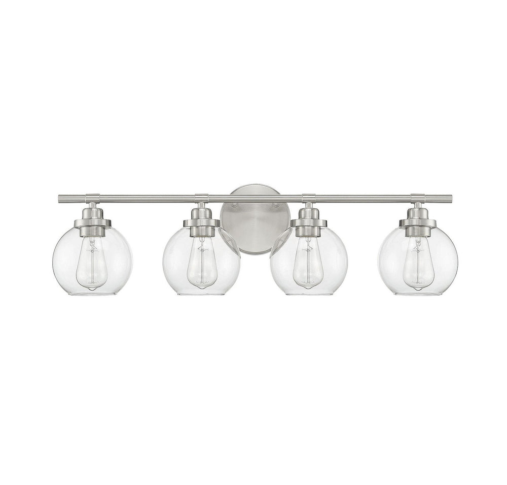 Carson Four Light Bath Bar in Satin Nickel Savoy House