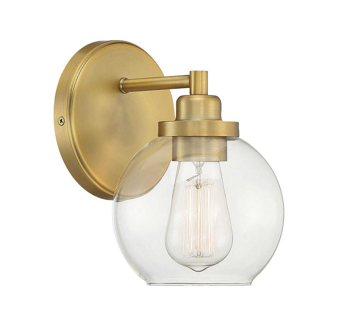 Carson One Light Bath in Warm Brass Savoy House