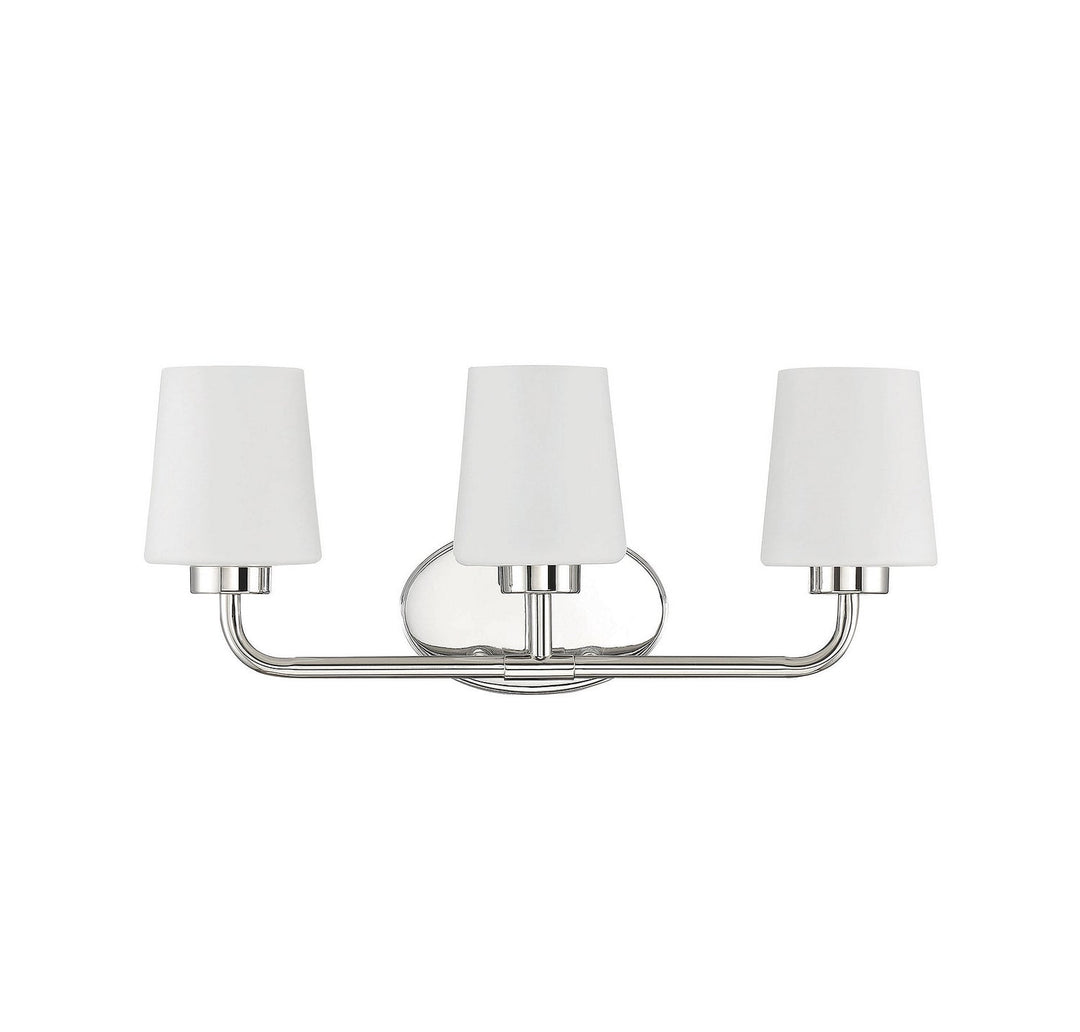 Savoy House - 8-4090-3-109 - Three Light Bath Bar - Capra - Polished Nickel