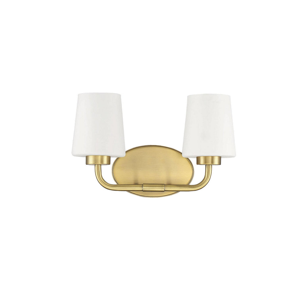 Capra Two Light Bath Bar in Warm Brass Savoy House