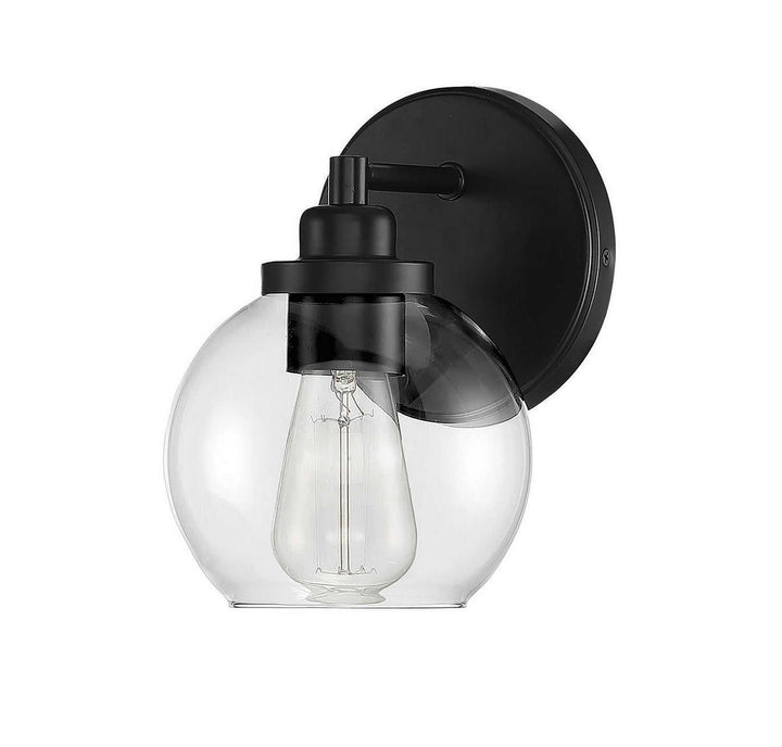 Carson One Light Wall Sconce in Matte Black Savoy House