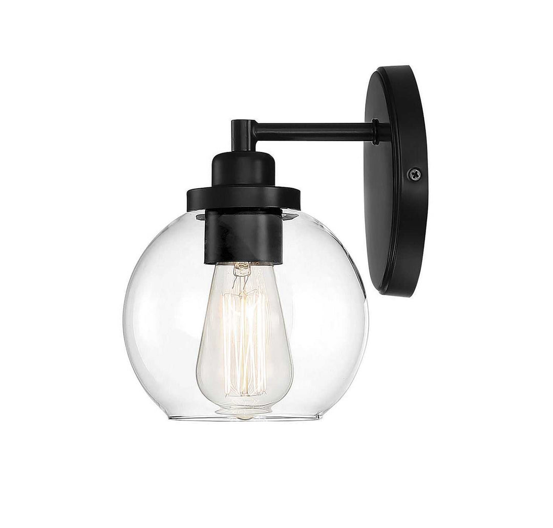 Carson One Light Wall Sconce in Matte Black Savoy House