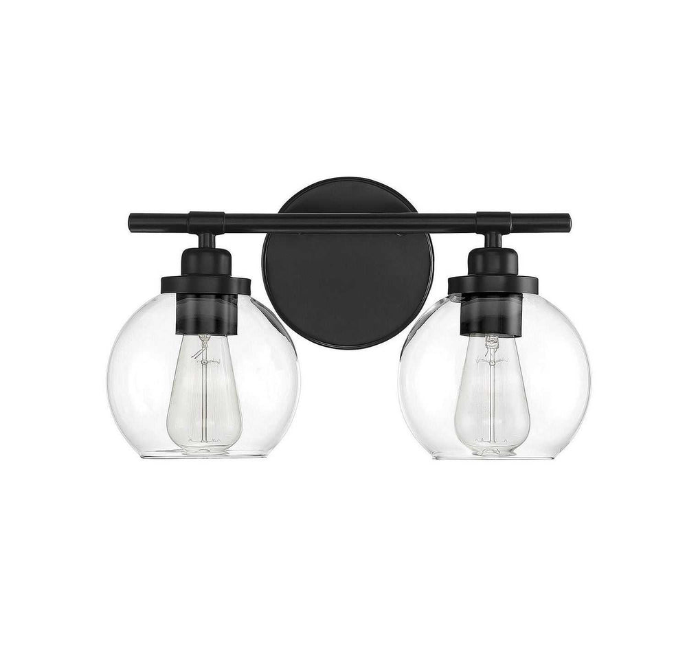 Carson Two Light Bath Bar in Matte Black Savoy House