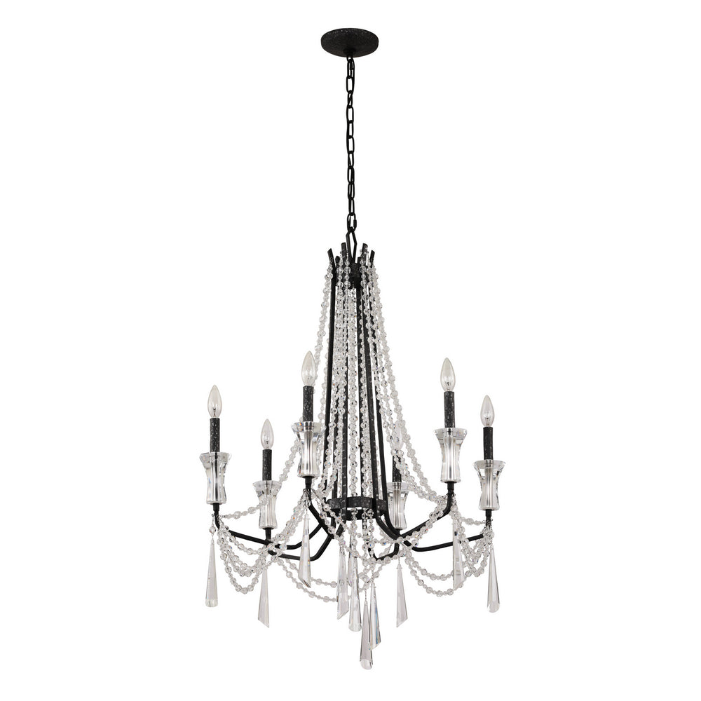 Varaluz - 270C06OX - Six Light Chandelier - Barcelona - Onyx