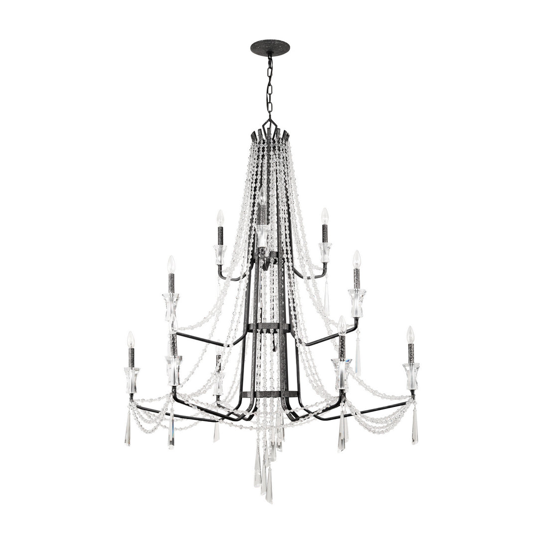 Varaluz - 270C12OX - 12 Light Chandelier - Barcelona - Onyx
