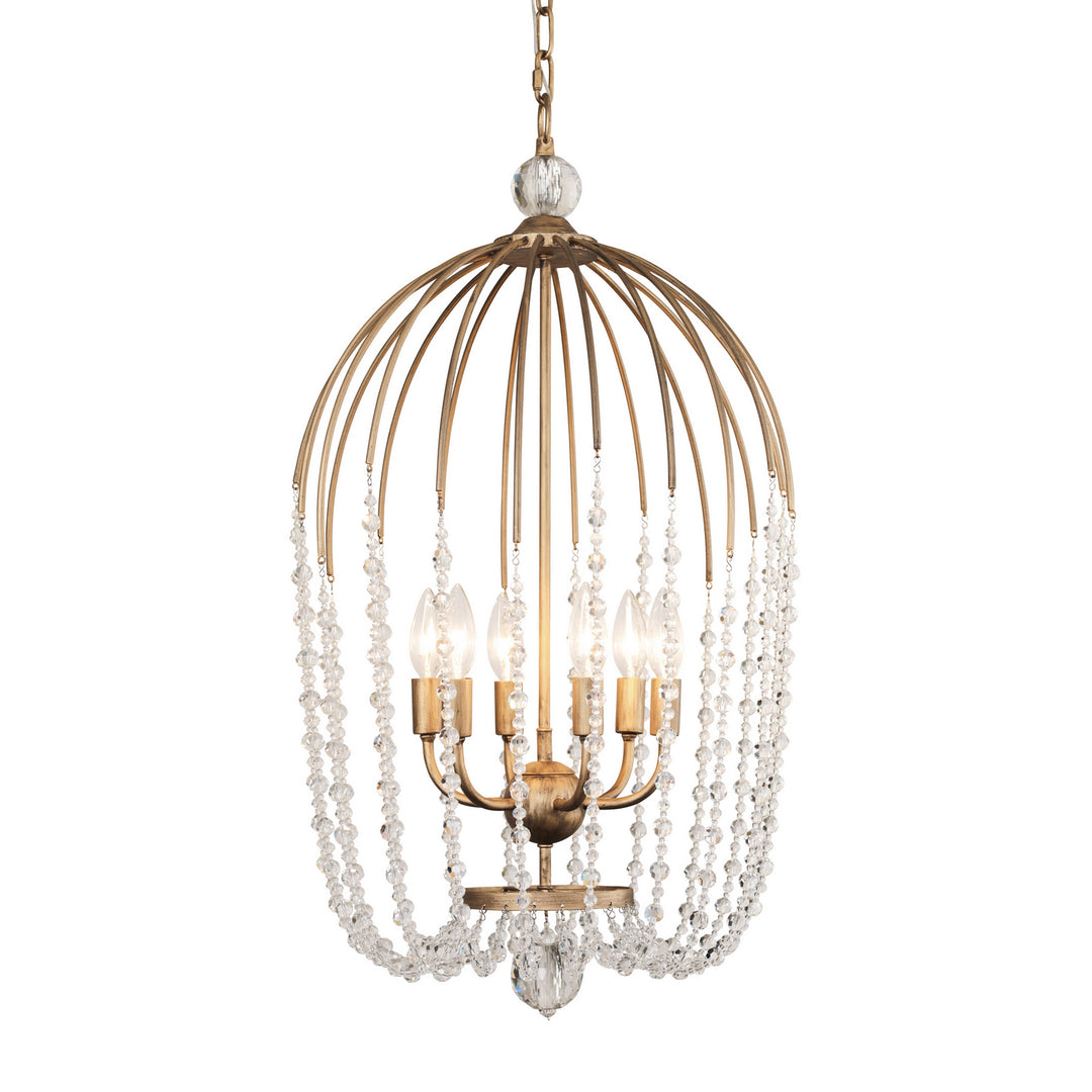 Varaluz - 343F06HG - Six Light Pendant - Voliere - Havana Gold