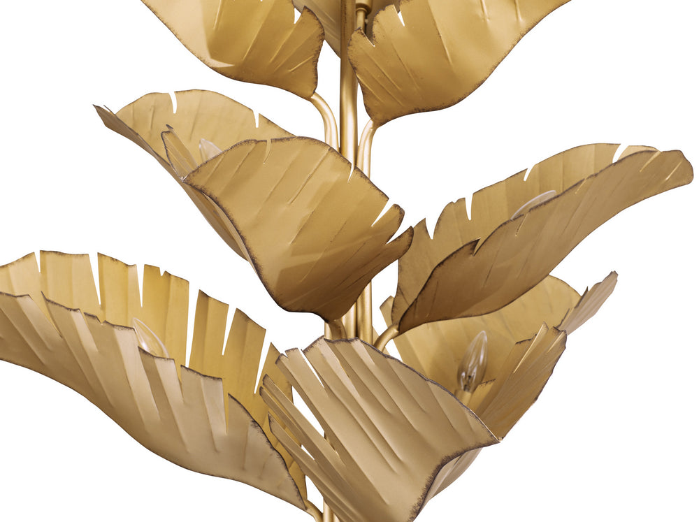 Varaluz - 901C09GO - Nine Light Chandelier - Banana Leaf - Gold