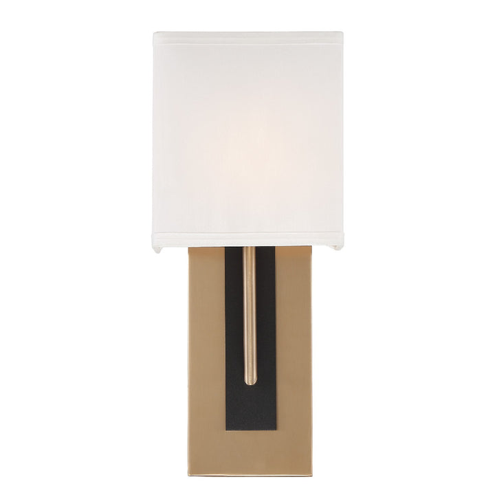 Crystorama - BRE-A3631-VG-BF - One Light Wall Sconce - Brent - Vibrant Gold + Black Forged