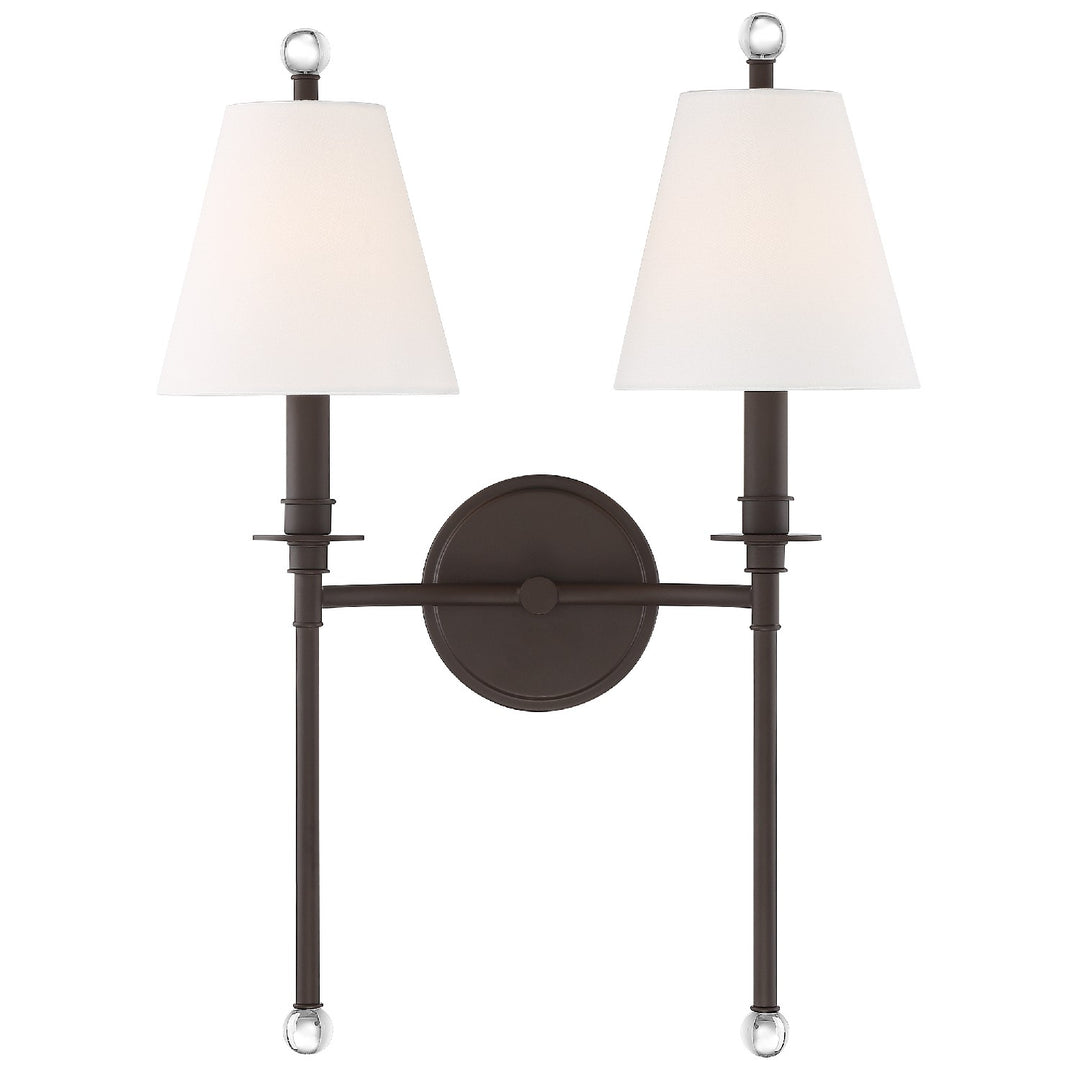 Crystorama - RIV-383-DB - Two Light Wall Sconce - Riverdale - Dark Bronze