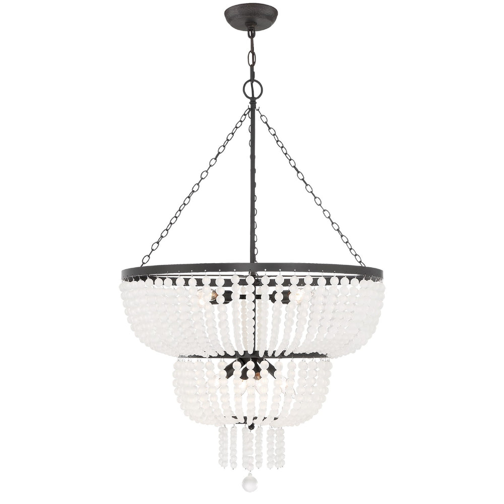 Crystorama - 610-MK - Eight Light Chandelier - Rylee - Matte Black