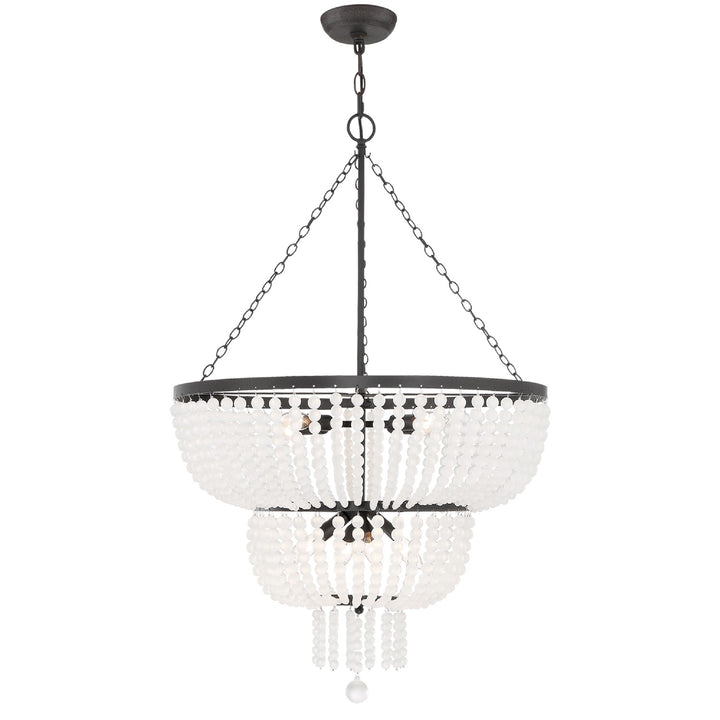 Crystorama - 610-MK - Eight Light Chandelier - Rylee - Matte Black